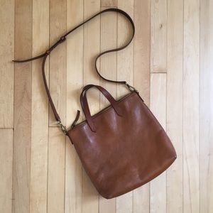 Madewell Crossbody Leather Transport Tote with Zip
